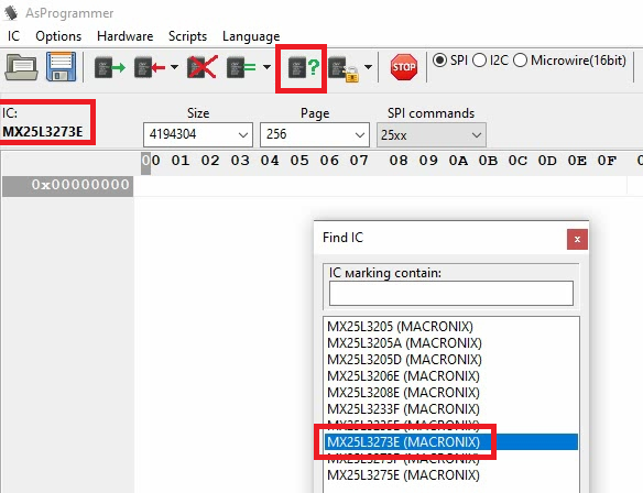 are aptio .rom file spi programmer