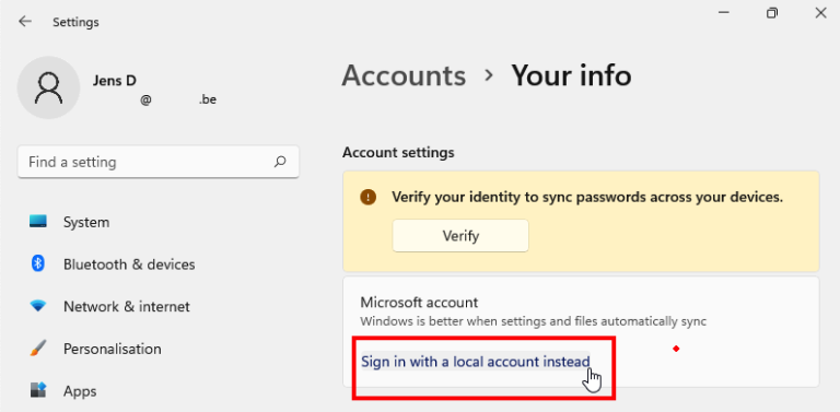 How to avoid a Microsoft account on Windows 11 | Jensd's I/O buffer
